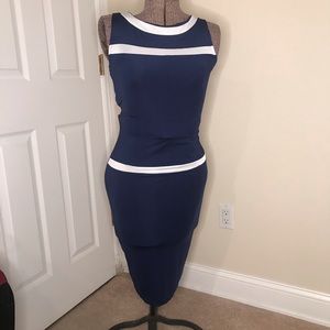 Spandex midi sleeveless dress